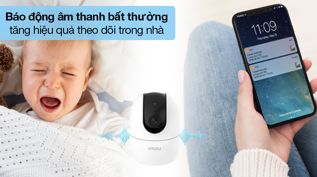 Camera IP 360 độ 1080P Imou Ranger 2 - Khả năng cảnh báo âm thanh bất thường