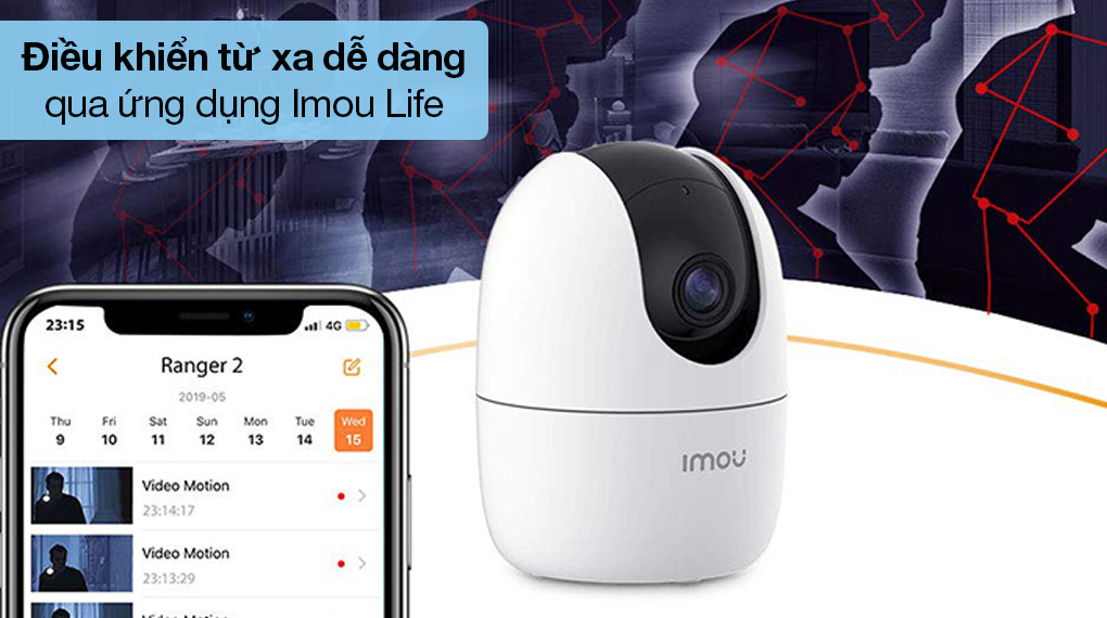Camera IP 360 độ 1080P Imou Ranger 2 - Quản lý camera hiệu quả trên ứng dụng Imou LifeCamera IP 360 độ 1080P Imou Ranger 2 - Kiểm soát hoạt động tối ưu qua ứng dụng Imou Life