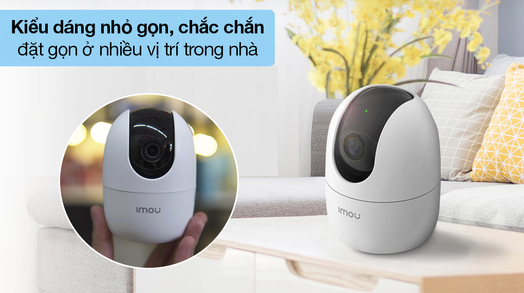 Camera IP 360 độ 1080P Imou Ranger 2 - Thiết kế gọn gàng, màu trắng trẻ trung, phù hợp sử dụng trong nhà