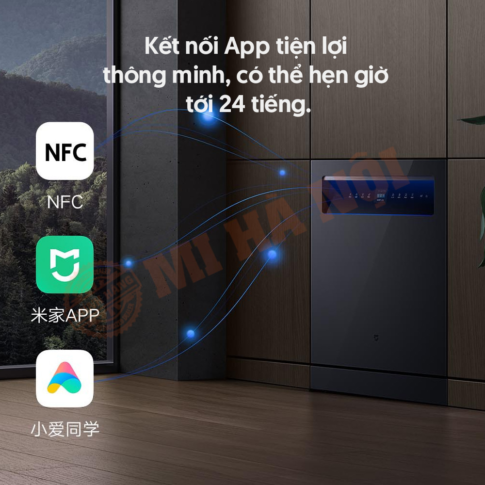 Điều khiển tiện lợi cả trên thân máy và trên điện thoại