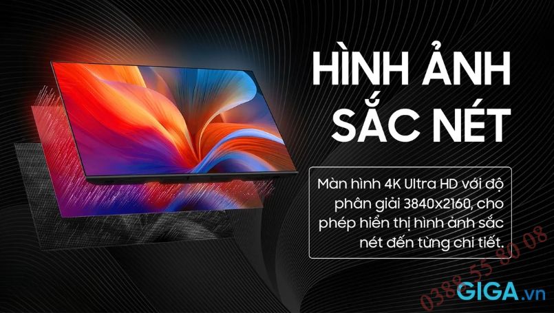 Xiaomi A Pro QLED 4K L55MB-APSEA có hình ảnh sắc nét 