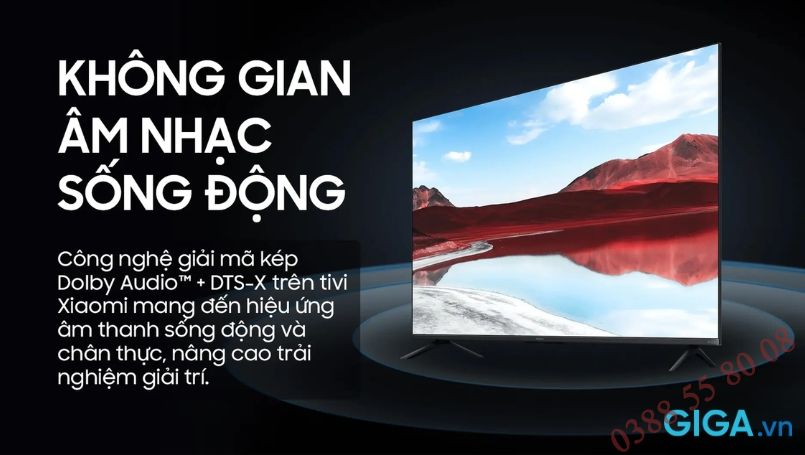 Google Tivi Xiaomi A Pro QLED 4K 55 inch L55MB-APSEA 2026 có âm thanh sống động 