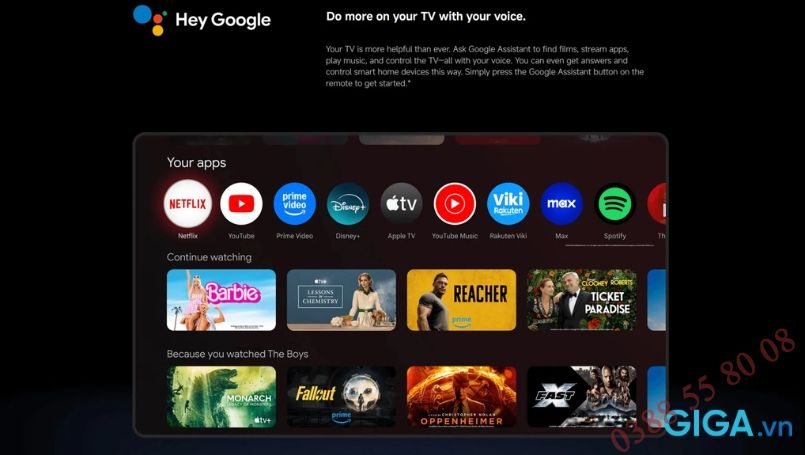 Google Tivi Xiaomi A Pro QLED 4K 55 inch L55MB-APSEA 2026 sử dụng Google TV™